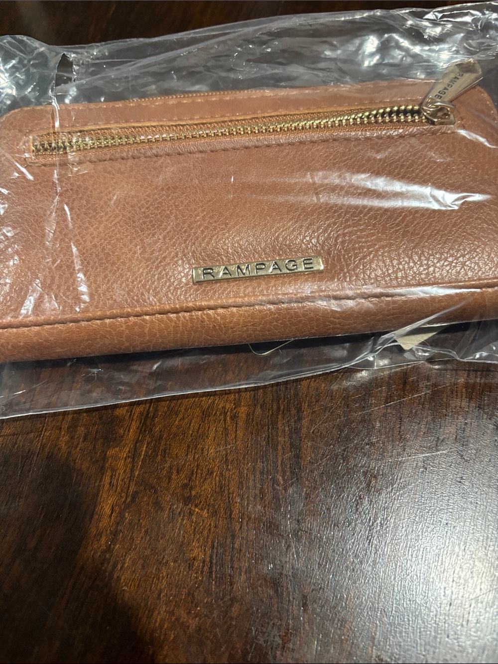 Rampage Brown Faux Leather Wallet New With Tags